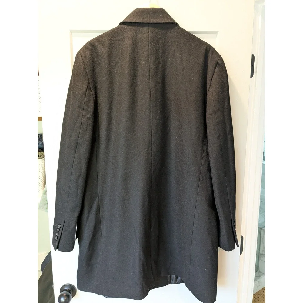 Hart Schaffner Marx Men's Black Pilot Topper Wool‎ Blend Coat Size 46R NEW